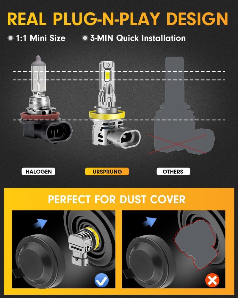 Ursprung H11 9005 Led Bulbs Combo - Image 3