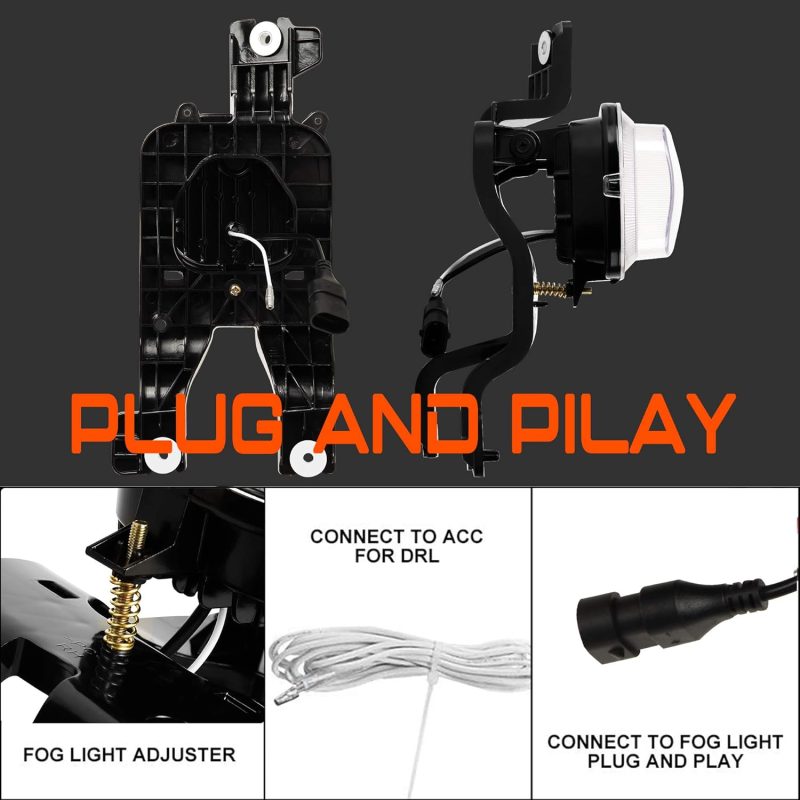 Led Fog Light Assembly With Daytime Running Lights For 2008 2009 2010 Ford F250 F350 F450 F550 Bumper Driving Fog Lamp Kit Plug & Play - Image 6