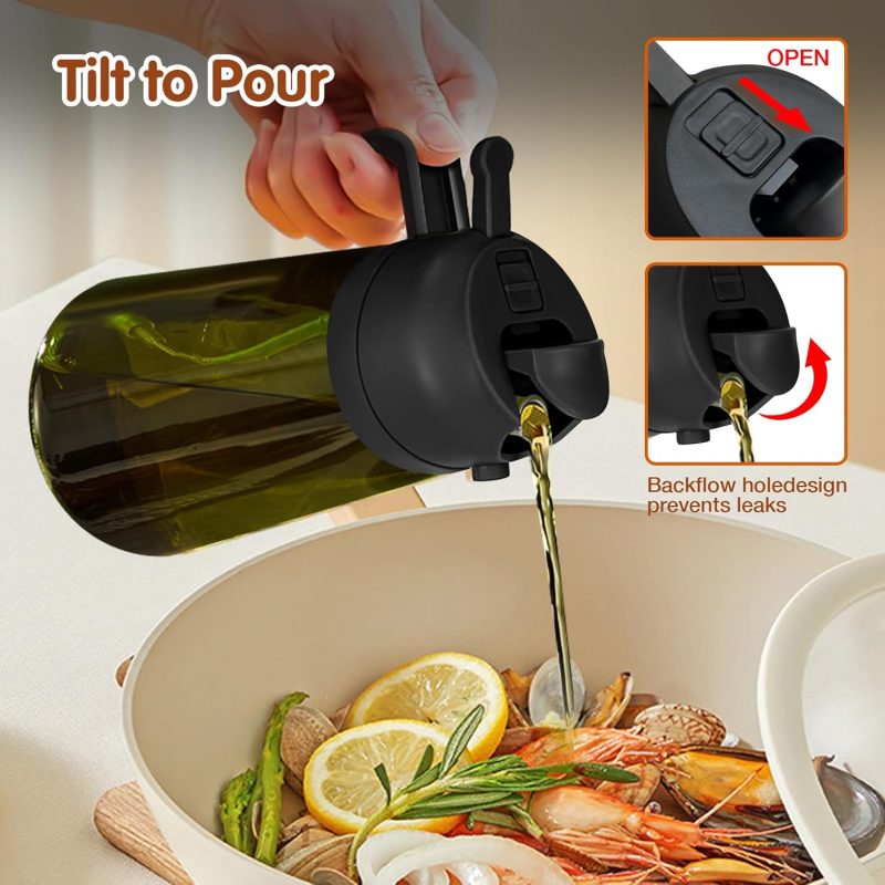 Yarramate 16Oz/470Ml Light-Blocking Dark Oil Sprayer For Cooking - Image 6