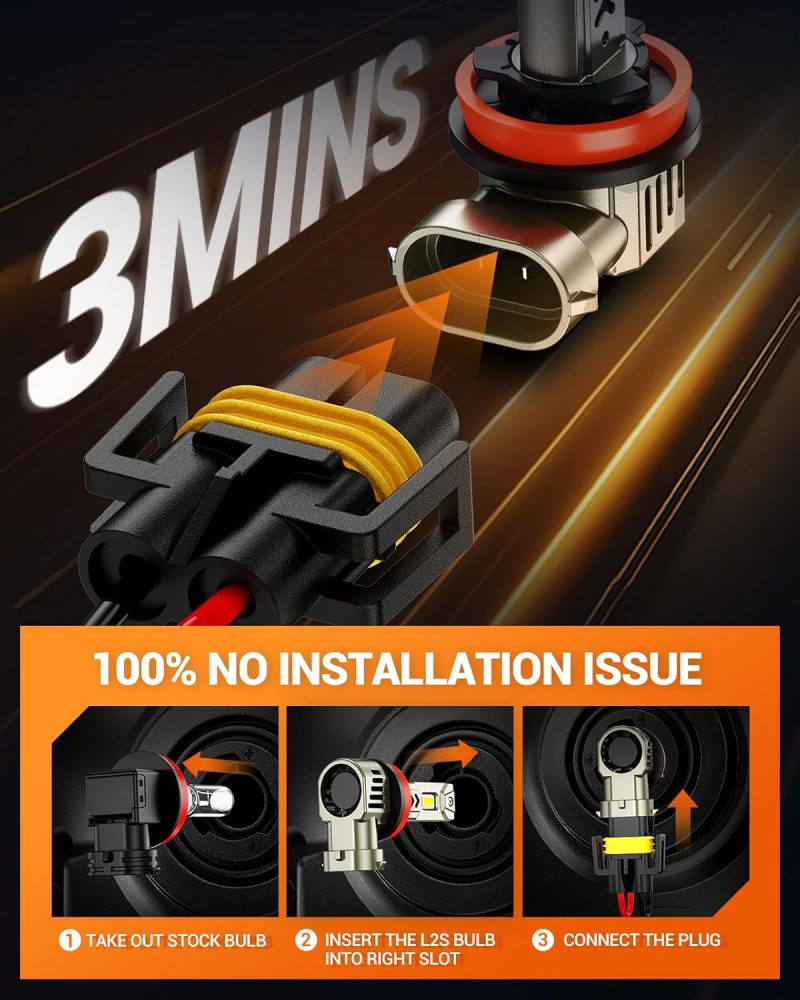 Sealight L2S Hb3 H9 Bulb Combo 10X Compatible 90000 Lumens 9005 H11 For Fog Light And Powersports Headlights - Image 6
