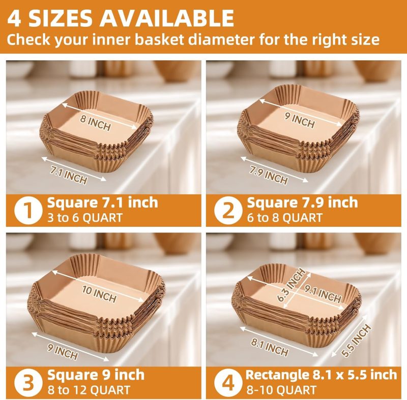 Air Fryer Paper Liners For 3-6 Qt - Image 6