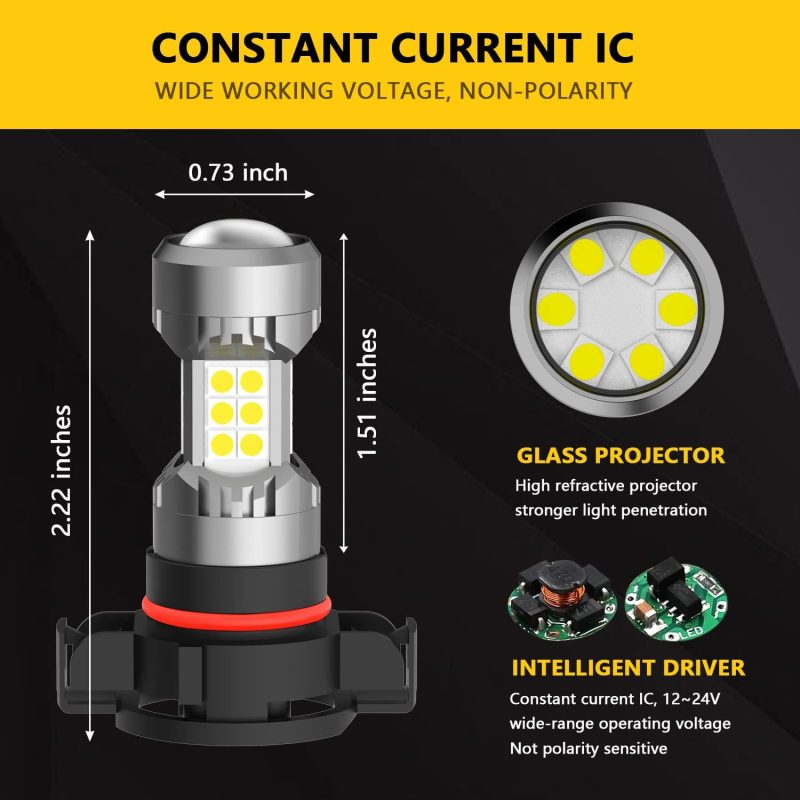 Phinlion 2504 Psx24W 12276 Led Fog Light Bulbs - Image 4