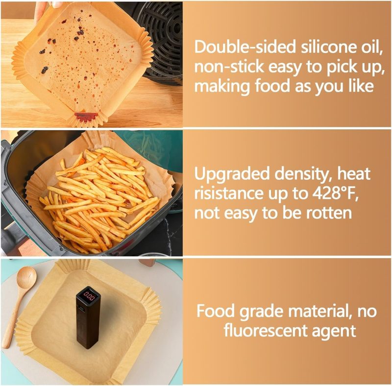 10 Inch Air Fryer Paper Liners - Image 5