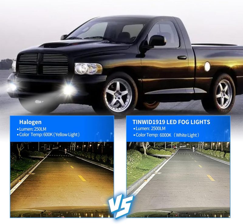 2Pcs Led Fog Lights Lamps Replacement For 2002-2008 Dodge Ram 1500 2003-2009 Durango Truck - Image 6
