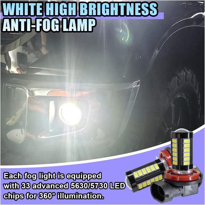 2Pcs H11 Car Led Fog Light Bulbs - Image 3