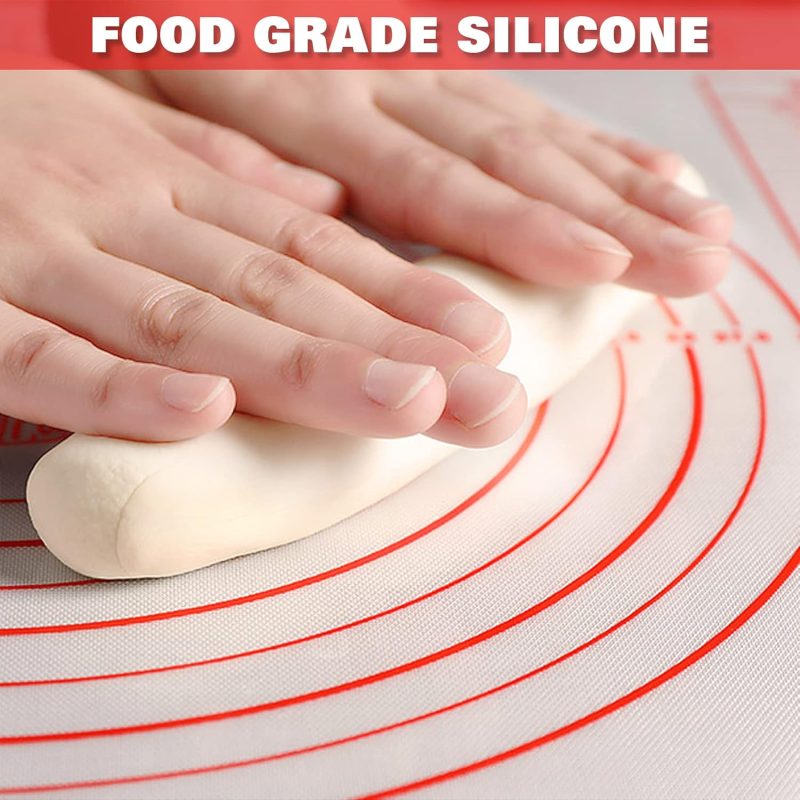 Large Silicone Pastry Mat Extra Thick Non Stick Baking Mat With Measurement Fondant Mat - Image 2