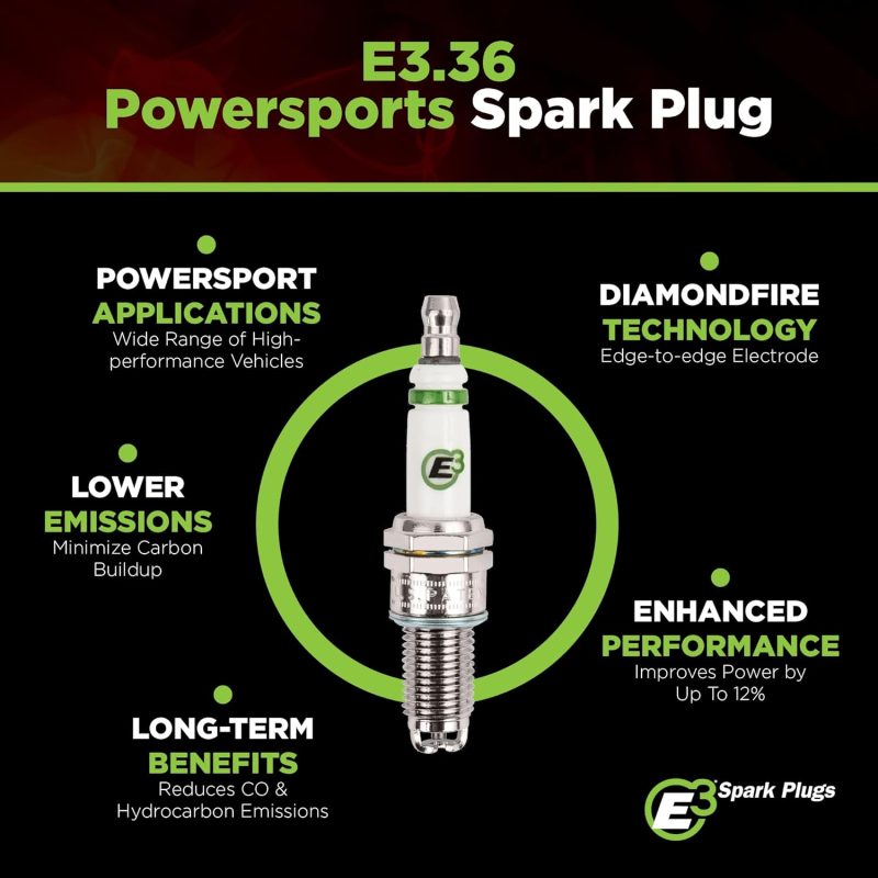 E3 Spark Plugs E3.36 Premium Powersports Spark Plug For V-Twin Motorcycles - Image 2