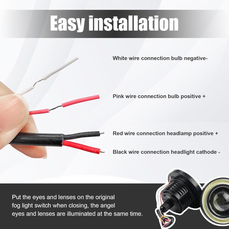 2Pcs Car Angel Eye Fog Light - Image 5