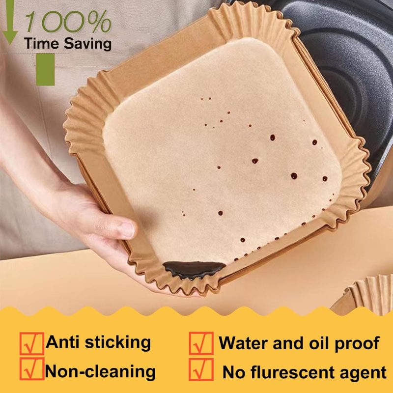 Large Air Fryer Disposable Paper Liners Square 9 Inch - Image 6