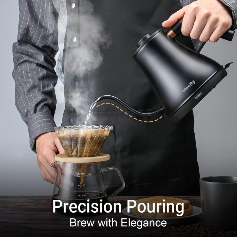 Mecity Electric Kettle Gooseneck Water Kettle Stainless Steel Tea Kettle Water Boiler Fast Heating - Image 3