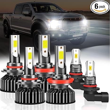 For Dodge Ram 1500 2500 3500 (2009-2018) 9005 H11 9145/H10 Fog Light Bulbs