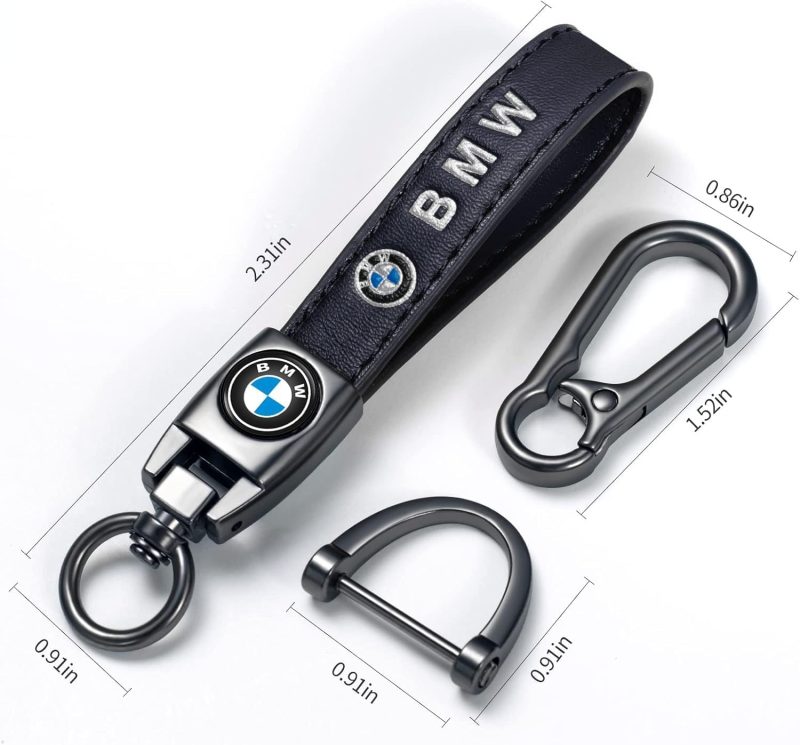 Genuine Leather Car Key Chain For Bmw Series - Image 4