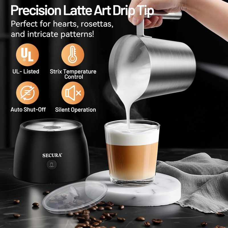 Secura 17Oz Electric Milk Frother And Steamer - Image 4