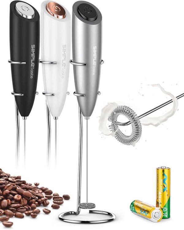 Simpletaste Milk Frother Handheld Battery Operated Electric Foam Maker