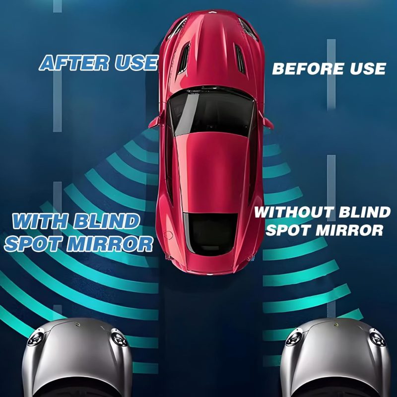 2Pcs Cars Heart Shaped Blind Spot Mirrors Car Side Mirror Blindspot Adjustabe Angle Removable Wide Angle Convex Rearview Mirror For Enhanced Safety Universal Fit Stick - Image 5