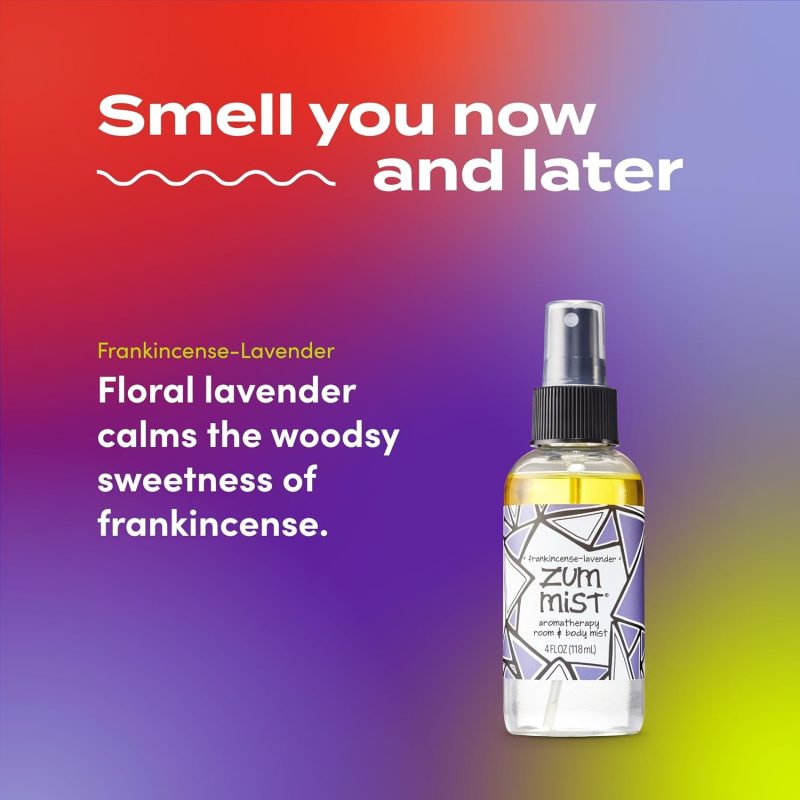 Indigo Wild Zum Mist Room & Body Spray - Aromatherapy Essential Oil Spray - Natural Body Mist & Room Spray - Frankincense-Lavender Scent - 4 Fl Oz - Image 3
