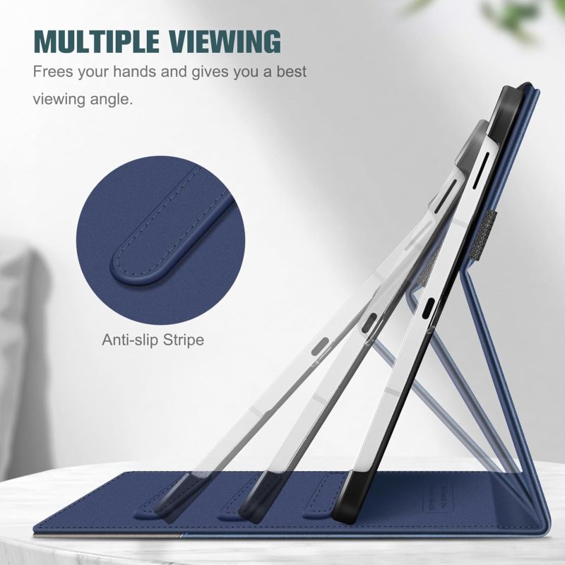 S10 Fintie Case for Samsung Galaxy Tab S10 Lite/ S10 FE/ S9 FE 5G 10.9 Inch/Tab S9 11 Inch with S Pen Holder Multi-Angle Viewing Protective Cover with Pocket Auto Sleep/Wake Denim Indigo - Image 3