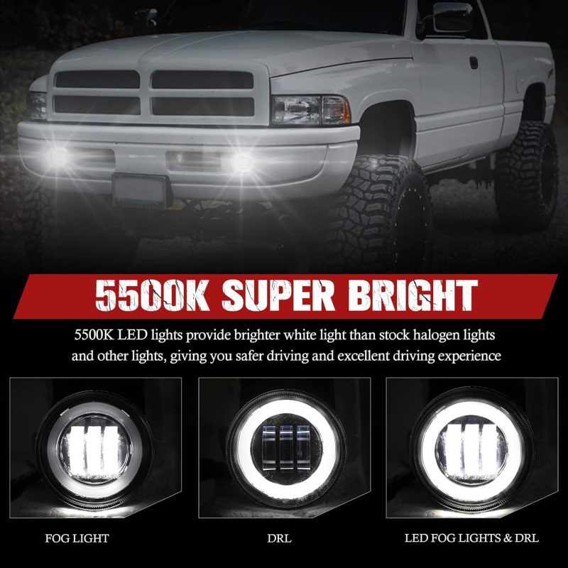 Bunker Indust Dodge Ram Led Fog Lights With Daytime Running Lights Set - Image 3
