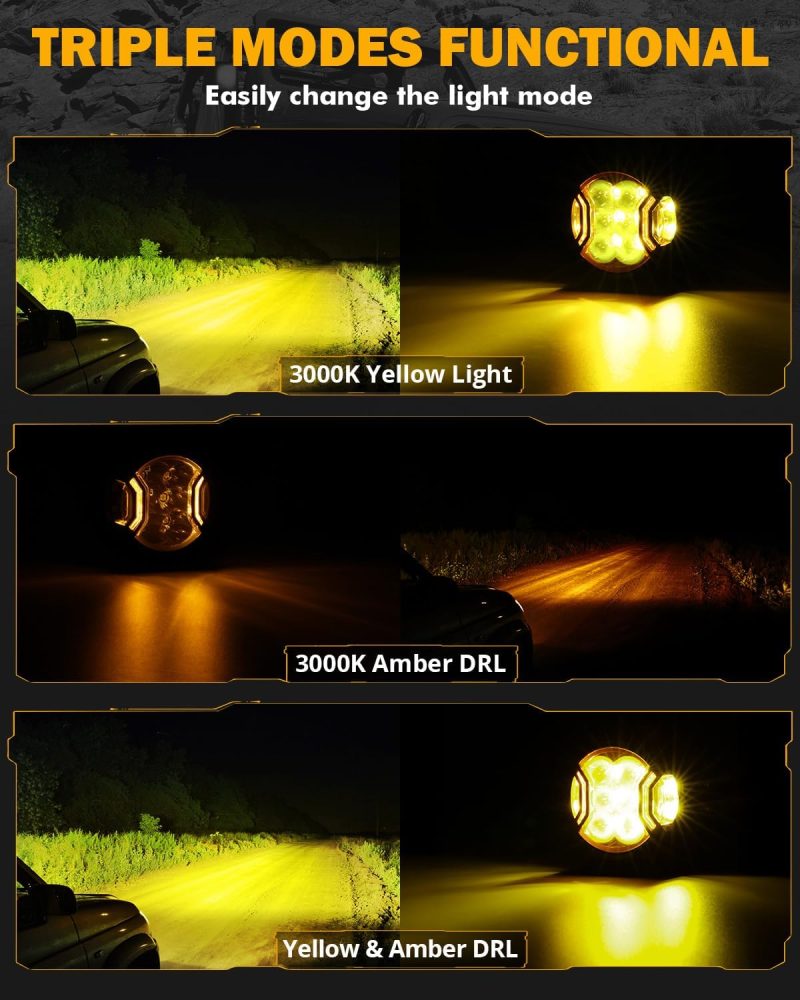 Auxbeam V-Ultra Series 3 Inch 108W Led Round Pods - Image 3