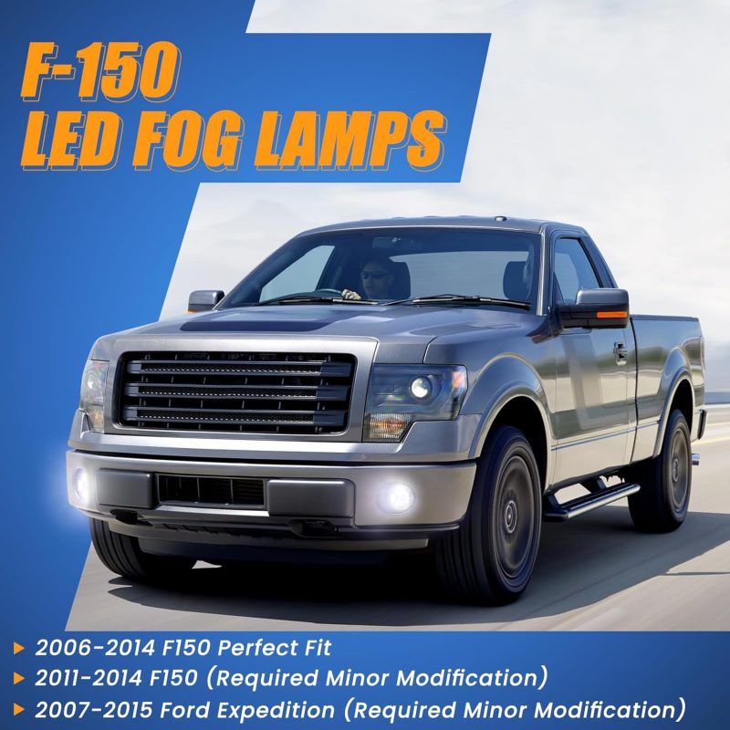 2Pcs Led Fog Lights For 2006 2007 2008 2009 2010 2011 2012 2013 2014 Ford F150 Accessories - Image 3