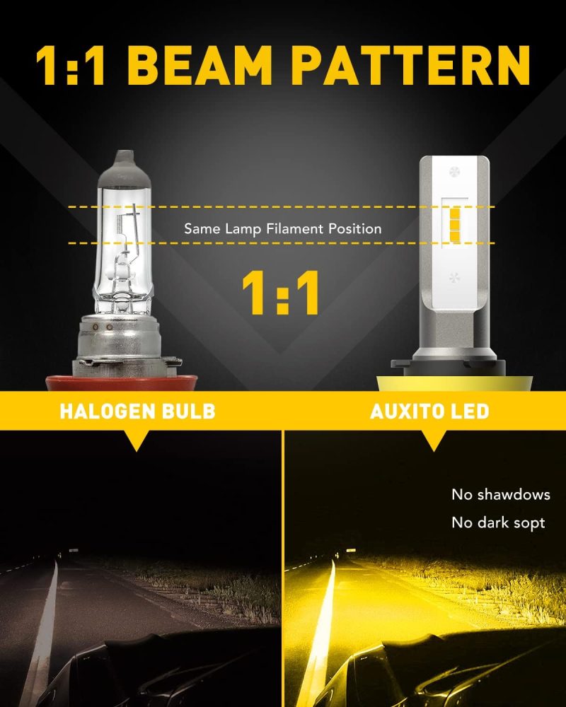 Auxito H11/H8/H16 Led Fog Light Bulbs Or Drl - Image 4