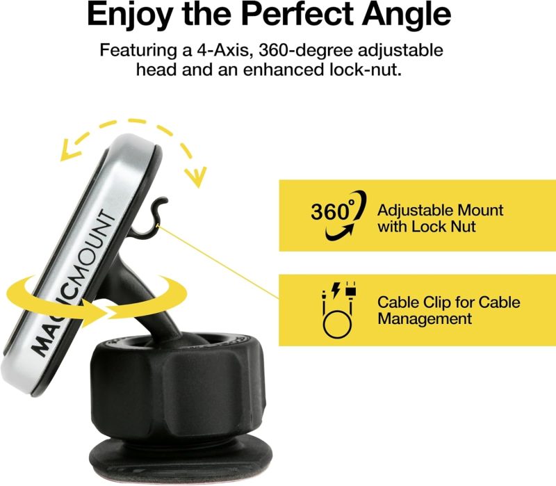 Scosche Mpdb Magicmount Pro Magnetic Cell Phone Car Mount With Strong Magnets & 360° Adjustable Head - Image 4