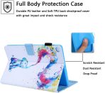 2019 for Samsung Galaxy Tab A 10.1 inch Case 2019 Model (SM-T510/T515/T517) with Stand/Pencil Holder/Card Slots/Magnetic/Folding Folio PU Leather Soft TPU Back Shockproof Cover Rainbow Elephant - Image 6