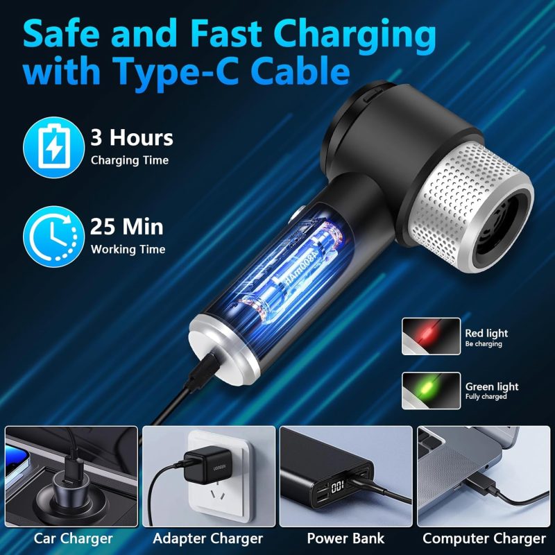 Handheld Car Vacuum Cleaner - 15000Pa High Power Portable Vacuum - Image 5