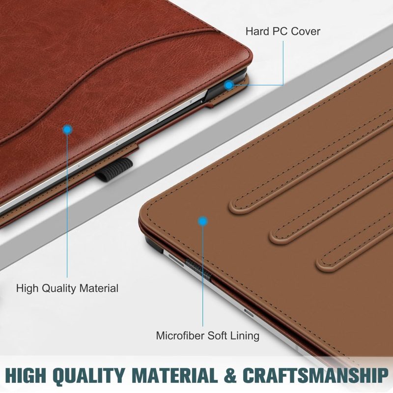 S10 Fintie Case for Samsung Galaxy Tab S10 Lite/ S10 FE/ S9 FE 5G 10.9 Inch/Tab S9 11 Inch with S Pen Holder Multi-Angle Viewing Protective Cover with Pocket Auto Sleep/Wake Brown - Image 5
