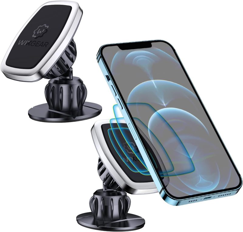 Wixgear Universal Stick On Swivel Mount (2 Pack) Dashboard Magnetic Phone Holder For Car - Image 4