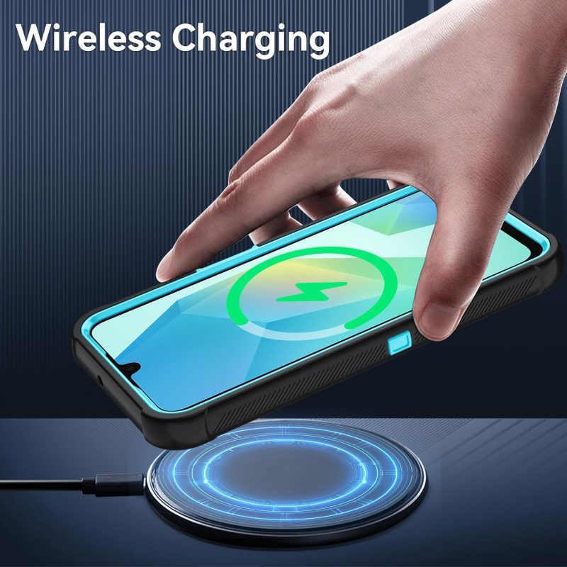 A16 Hybrid Protective Case for Galaxy A16 5G - Black/Glacier Blue - Image 5
