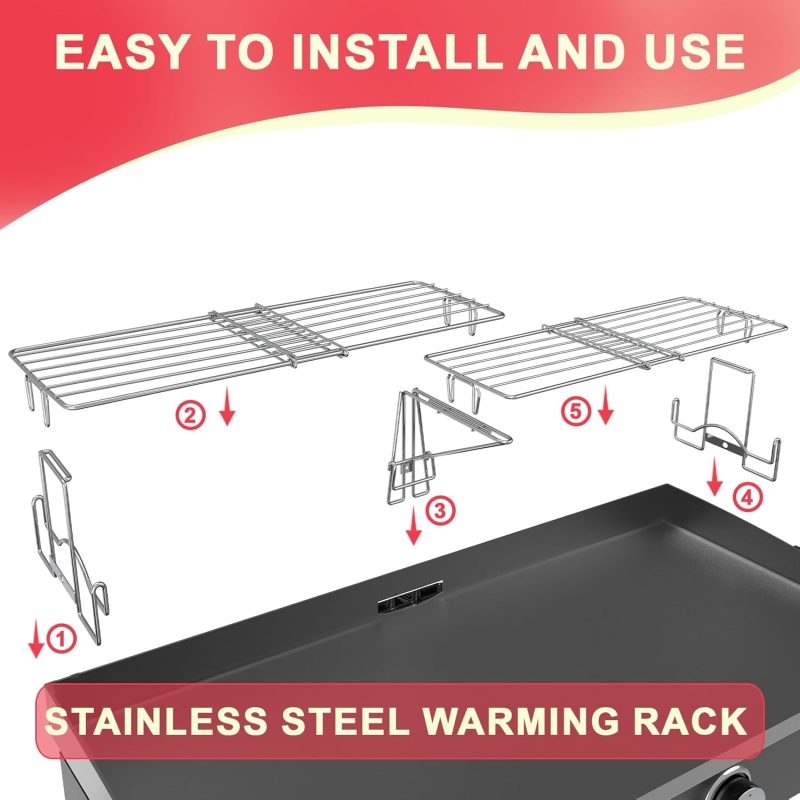 Dcyourhome Griddle Warming Rack For Blackstone 36 28 22 17 Inch Griddles Accessories - Image 6