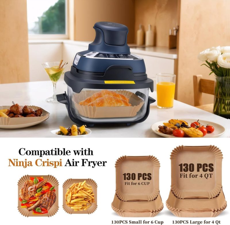 260Pcs Air Fryer Liners Disposable For Ninja Crispi - Image 2