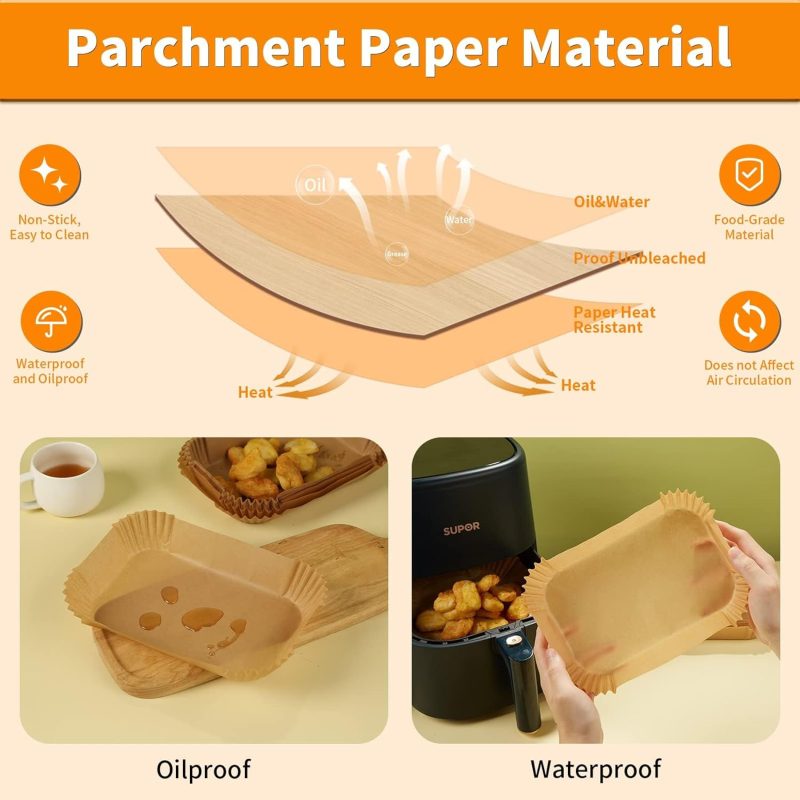 Air Fryer Disposable Paper Liner For Ninja Dz201/Dz401/Dz550/Dz302/Sl401/Sl451 - Image 5
