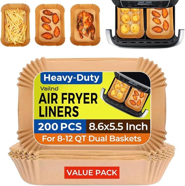 Air Fryer Liners Disposable For Dual Basket