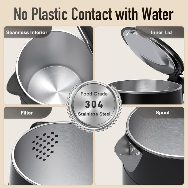 Mecity Electric Kettle 1.7L Touch Screen Temperature Control Water Boiler - Image 3