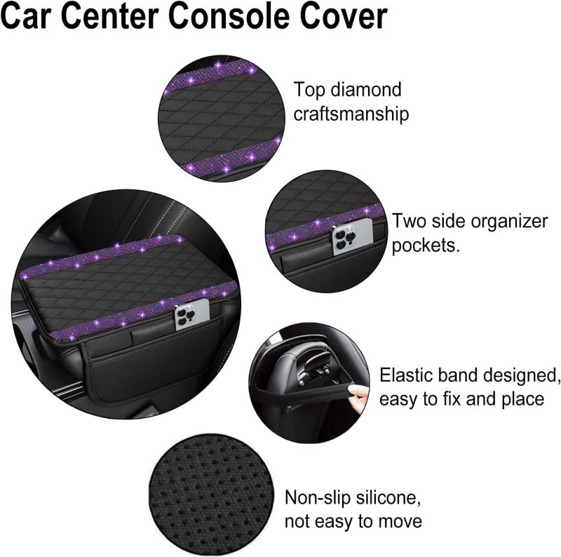 Nbtepem Bling Car Center Console Cover - Image 3