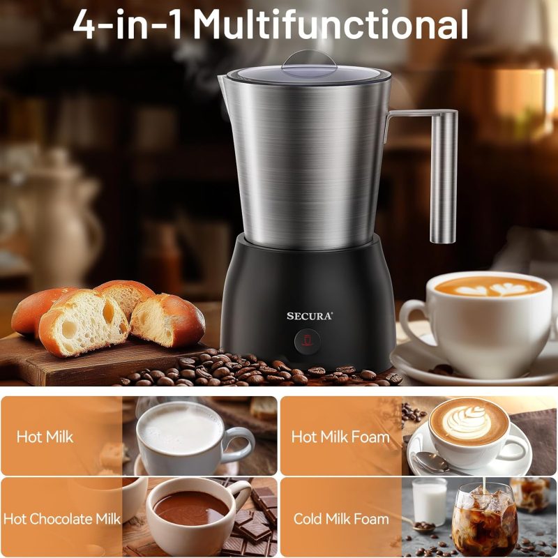 Secura 17Oz Electric Milk Frother And Steamer - Image 2