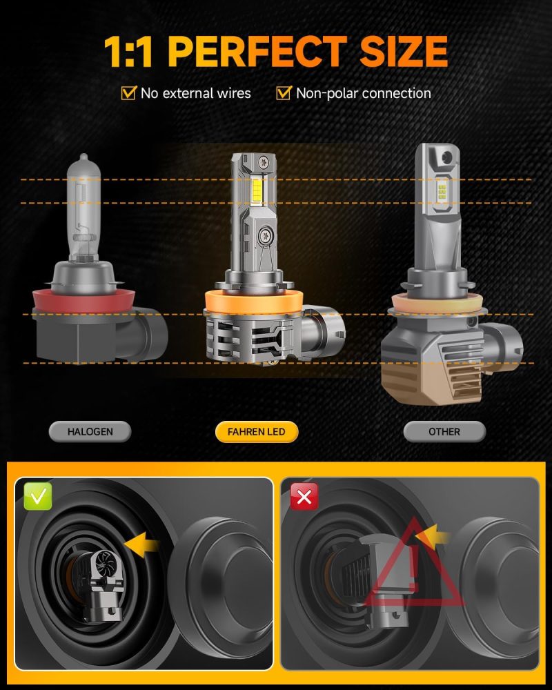 Fahren H11 9005 Light Bulbs Combo - Image 3
