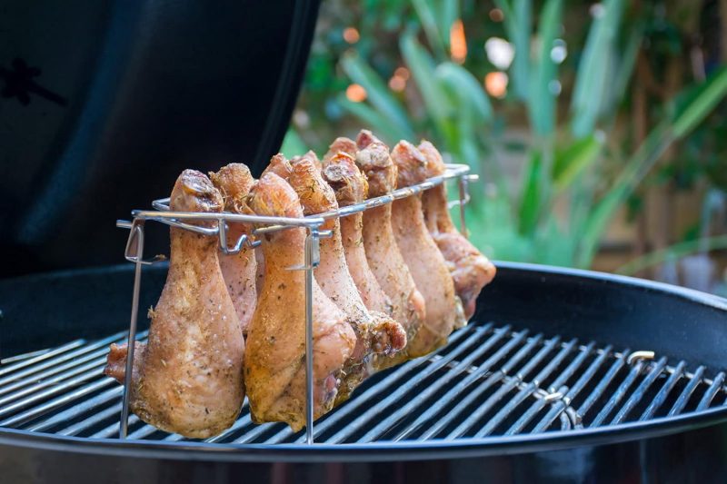 Chicken Leg And Wing Rack For Grill Smoker Oven - Easy To Use 14 Slots Chicken Leg Rack - High Grade Stainless Steel Chicken Wing Rack Chicken Drumstick Holder For Perfect Cook - Image 5