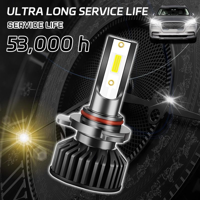 9006 Light Bulbs Compatible For 2006-2015 Toyota Rav4 Super Brightness 6000K Car Front Led Headlight With Built-In Driver - Image 4