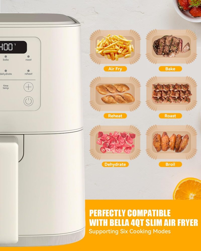 130Pcs Air Fryer Paper Liners For Bella 4Qt Slim Air Fryer(3.3Lb Capacity) - Image 2