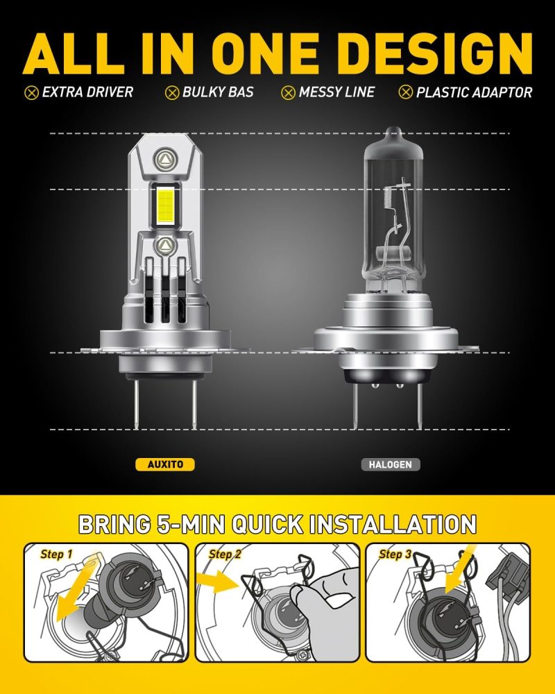 Auxito Upgraded H7 Bulbs - Image 5