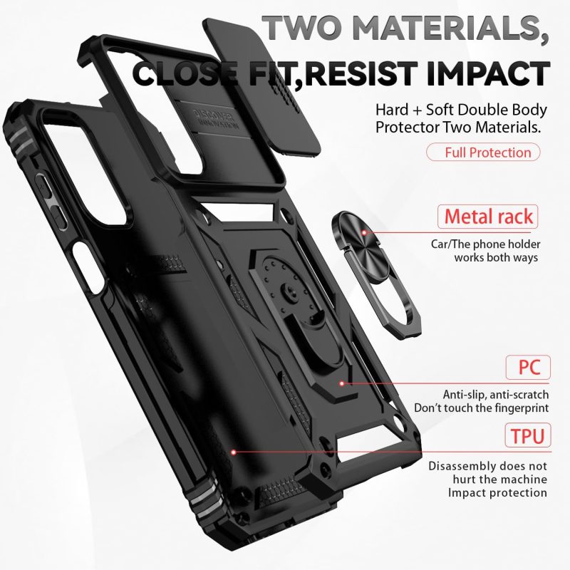 A15 Hybrid Protective Case for Galaxy A15 5G - Black - Image 4