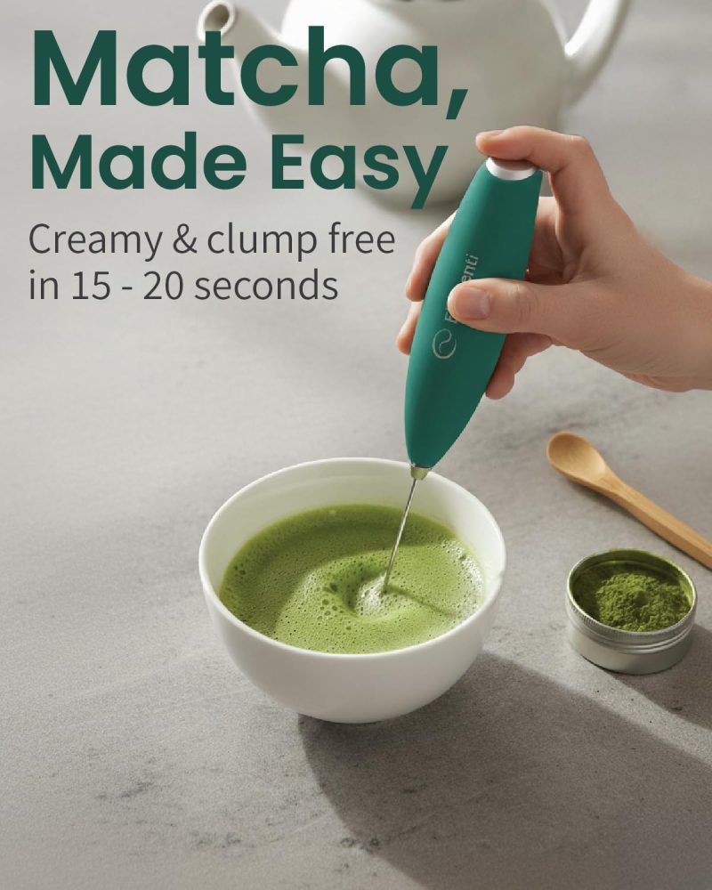 Elementi Matcha Whisk & Frother Set - Powerful Electric Matcha Mixer For Powder - Image 2
