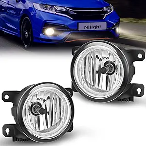 Nilight Fog Lights Assembly Compatible With Honda Civic Sedan Fog Light Assembly 2013 2014 2015 2016 2017 2018 2019 2020 2021 Civic 2015-2020 Fit 2019-2020 Hrv