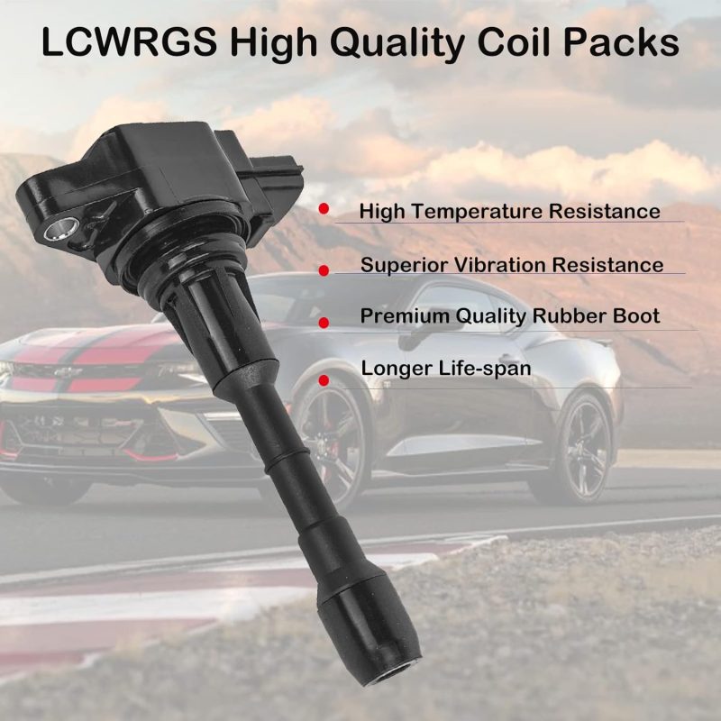 Set Of 6 Ignition Coil Packs & Spark Plugs Fits For 3.5 V6 Nissan Murano Maxima Altima Pathfinder Infiniti G35 Ex35 Jx35 2009 2010 2011 2012 2013 2014 2015 2016 3.5L Coils Spark Plugs Replaces# Uf550 - Image 2