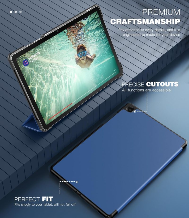 2023 TiMOVO Case for Samsung Galaxy Tab A9+/A9 Plus 11 Inch 2023 Slim Lightweight Stand Hard Back Shell Protective Cover for Galaxy Tab A9+ Tablet SM-X210/X216/X218 Auto Wake/Sleep Navy Blue - Image 3