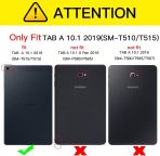2019 for Samsung Galaxy Tab A 10.1 inch Case 2019 Model (SM-T510/T515/T517) with Stand/Pencil Holder/Card Slots/Magnetic/Folding Folio PU Leather Soft TPU Back Shockproof Cover Rainbow Elephant - Image 2