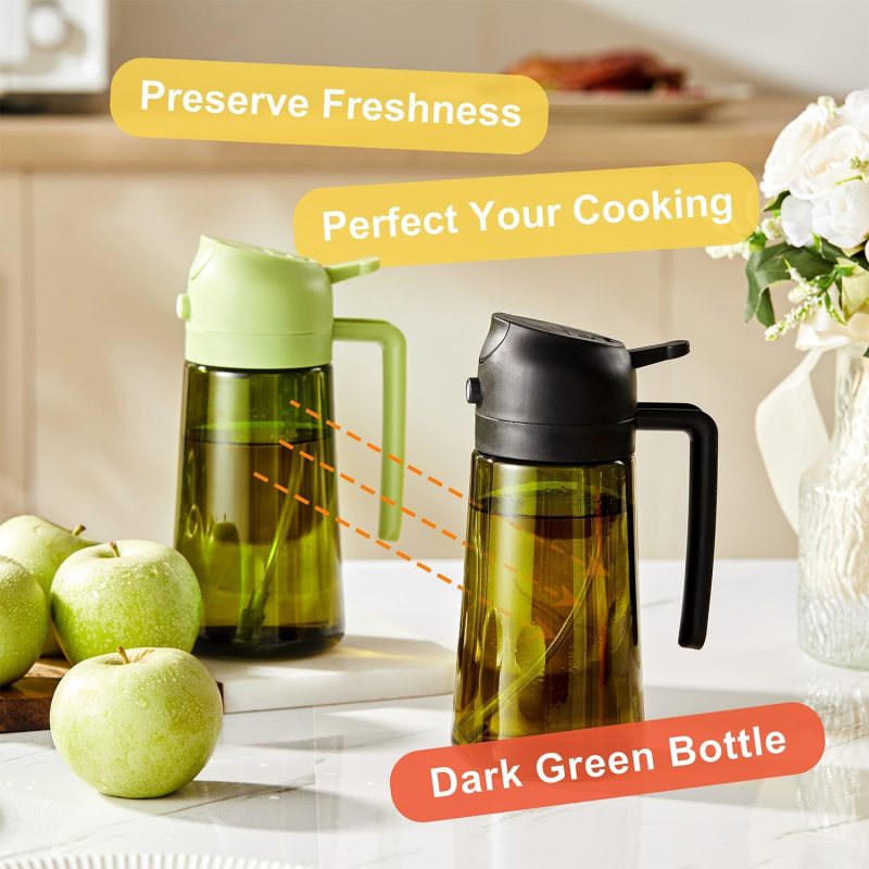 Cxinyi - 16Oz/470Ml Olive Oil Dispenser For Kitchen With Stickers - 2 In 1 Olive Oil Sprayer For Cooking - Image 3
